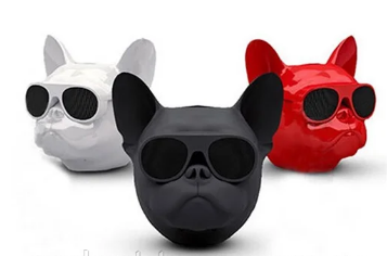 Фото 14. Аудио-колонка голова собаки в очках бульдог (Bluetooth) Портативная Bluetooth Колонка