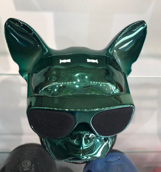 Фото 19. Аудио-колонка голова собаки в очках бульдог (Bluetooth) Портативная Bluetooth Колонка