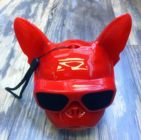 Фото 20. Аудио-колонка голова собаки в очках бульдог (Bluetooth) Портативная Bluetooth Колонка