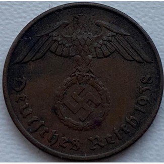 Германия 2 пфеннига 1938 А год д146