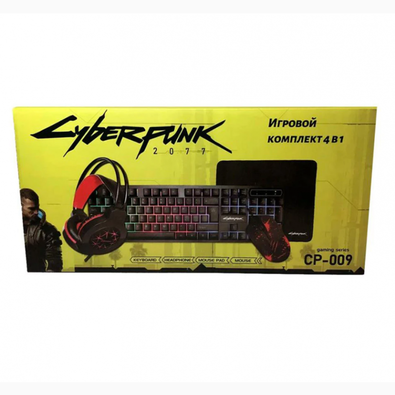 Фото 14. Комплект игровой CYBERPUNK CP-009 4в1 RGB (Клавиатура, мышь, наушники, коврик Игровой