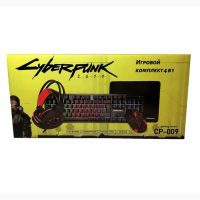 Комплект игровой CYBERPUNK CP-009 4в1 RGB (Клавиатура, мышь, наушники, коврик Игровой