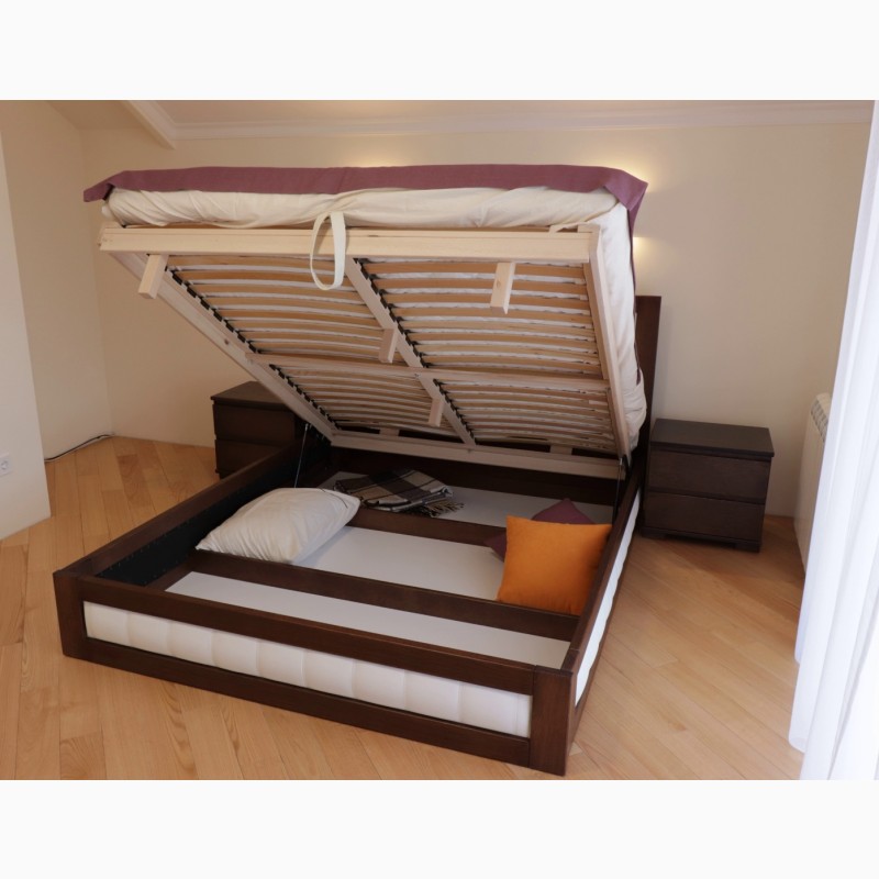 Фото 3. Букове ліжко Амелія з підйомним механізмом