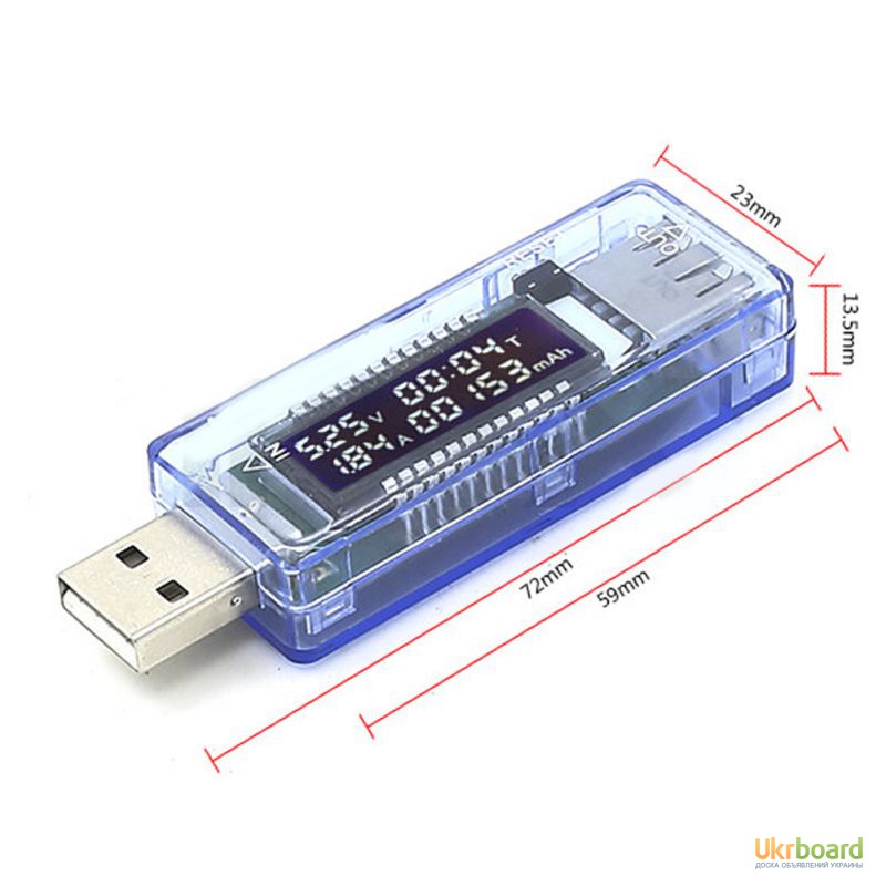 Фото 4. USB тестер KWS-V20 измеритель емкости, амперметр, вольтметр