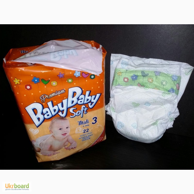 Фото 5. Детские подгузники baby baby soft (Словакия)