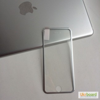 Закаленное стекло с титановой рамкой на iPhone 5/5S