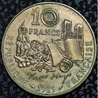Франция 10 франков 1985 год Виктор Гюго. ф229