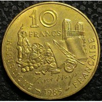 Франция 10 франков 1985 год Гюго
