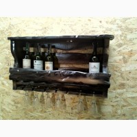 Винные полки ( полки для алкоголя, мини-бар, из дерева под старину )