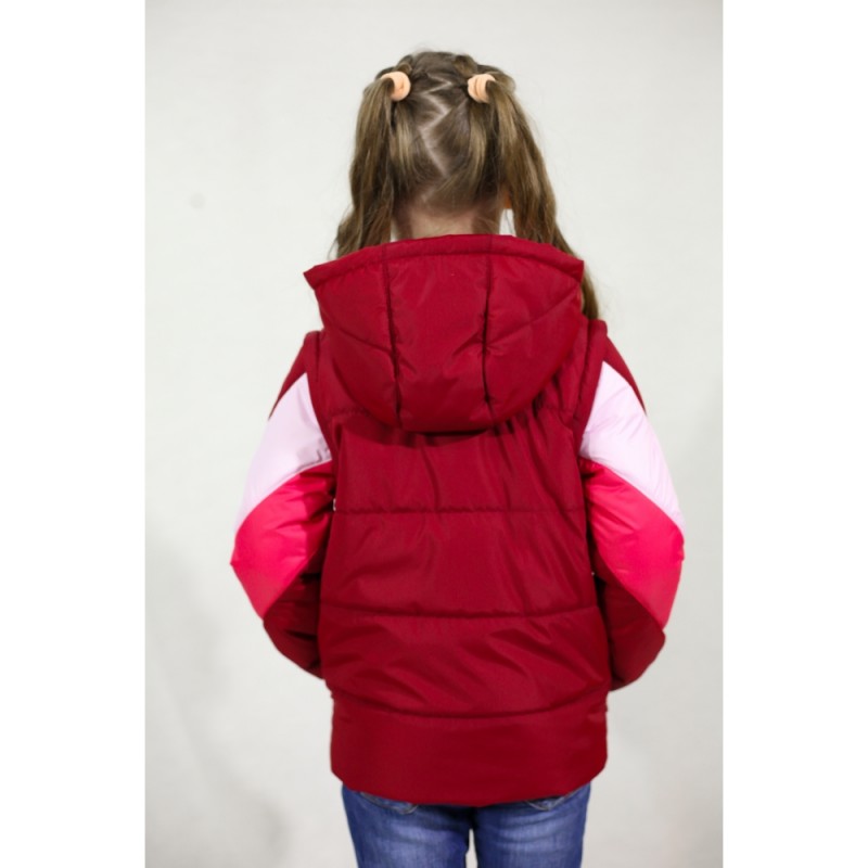 Фото 10. Демисезонные разноцветные куртки- жилетки для девочек 7 - 12 лет, цвета разные-S9944