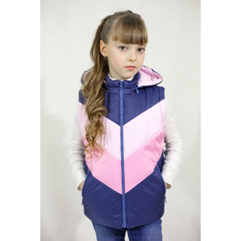 Фото 7. Демисезонные разноцветные куртки- жилетки для девочек 7 - 12 лет, цвета разные-S9944