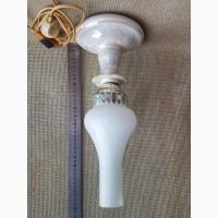 Лампа фарфоровая настольная под керасиновую, СССР. Целая(500грн)С выключателем
