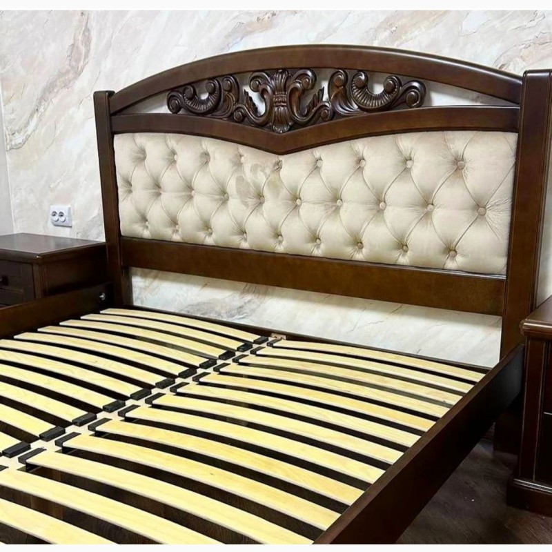 Фото 4. Двоспальне ліжко Артеміда з каретною стяжкою