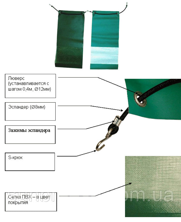 Фото 6. Тентовое всесезонное накрытие для бассейна из высококачественной ПВХ ткани (Бельгия)