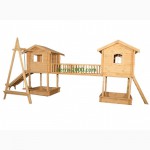 Деревянные детские площадки, домики, игровые комплексы из дерева