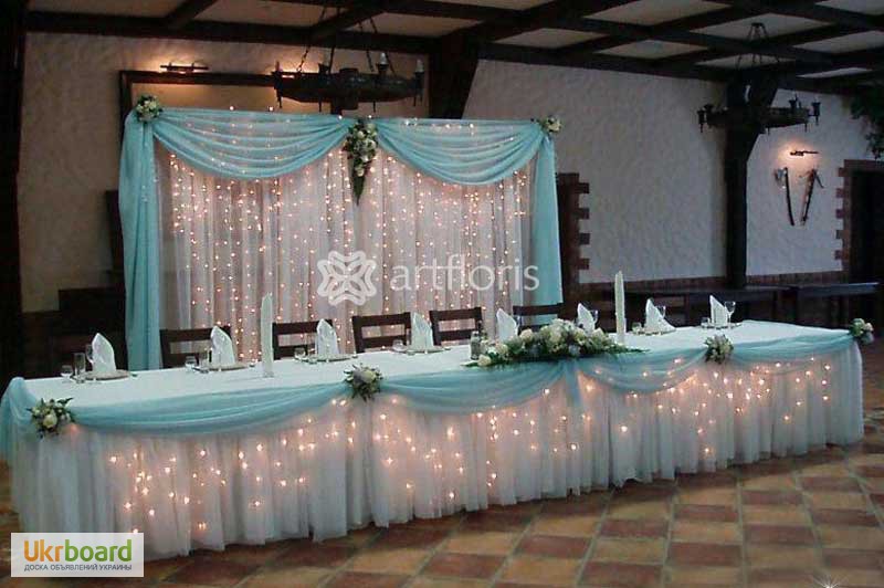 Фото 2. Свадебные украшения, декор зала и выездной церемонии.