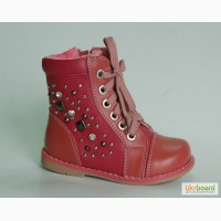 Демисезонные ботинки для девочек Шалунишка арт.7337 deep pink с 24-27р