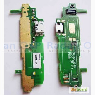 Продам плату антенны с разъемом USB и компонентами для FLY IQ4404, KI150SMTBBZJ (оригинал)