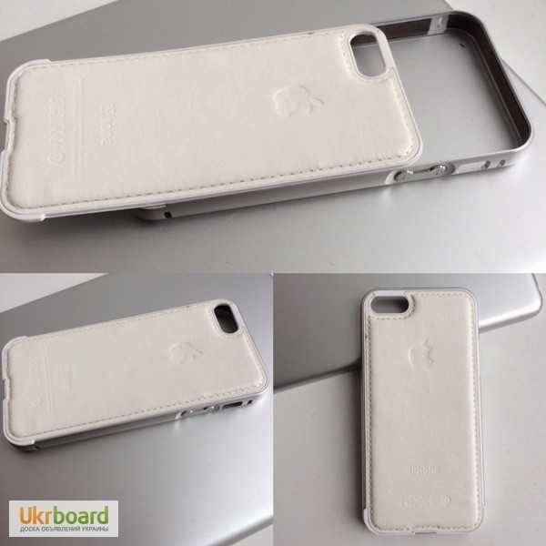 Фото 3. Алюминиевый бампер с кожаной крышкой на iPhone 5/5S