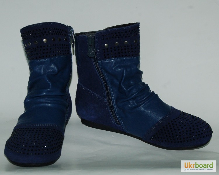 Фото 7. Демисезонные ботинки для девочек Шалунишка арт.5554 темно-синий