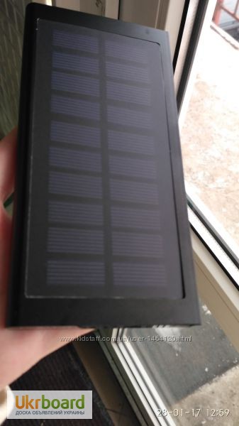Фото 4. Солнечное зарядное устройство 10000mah. Аккумулятор на солнечной батареи Solar Power Bank