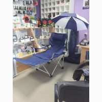 Туристическое кресло складное с подножкой с зонтиком Германия
