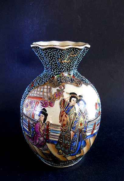 Фото 2. Винтажная Китайская ваза для цветов “Royal Satsuma” - Две гейши