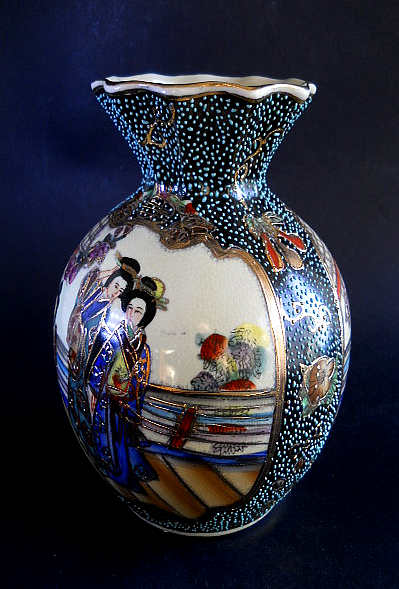Фото 3. Винтажная Китайская ваза для цветов “Royal Satsuma” - Две гейши
