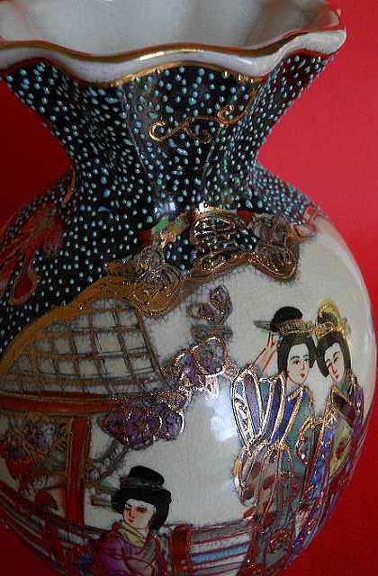Фото 6. Винтажная Китайская ваза для цветов “Royal Satsuma” - Две гейши
