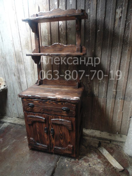 Фото 3. Деревянный кухонный буфет, под старину