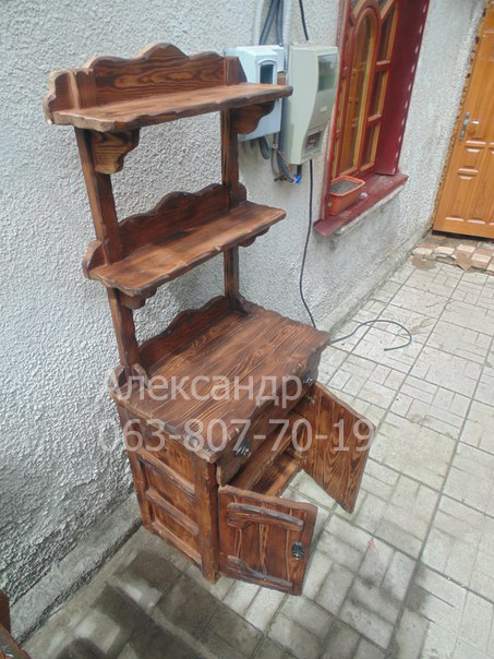 Фото 4. Деревянный кухонный буфет, под старину