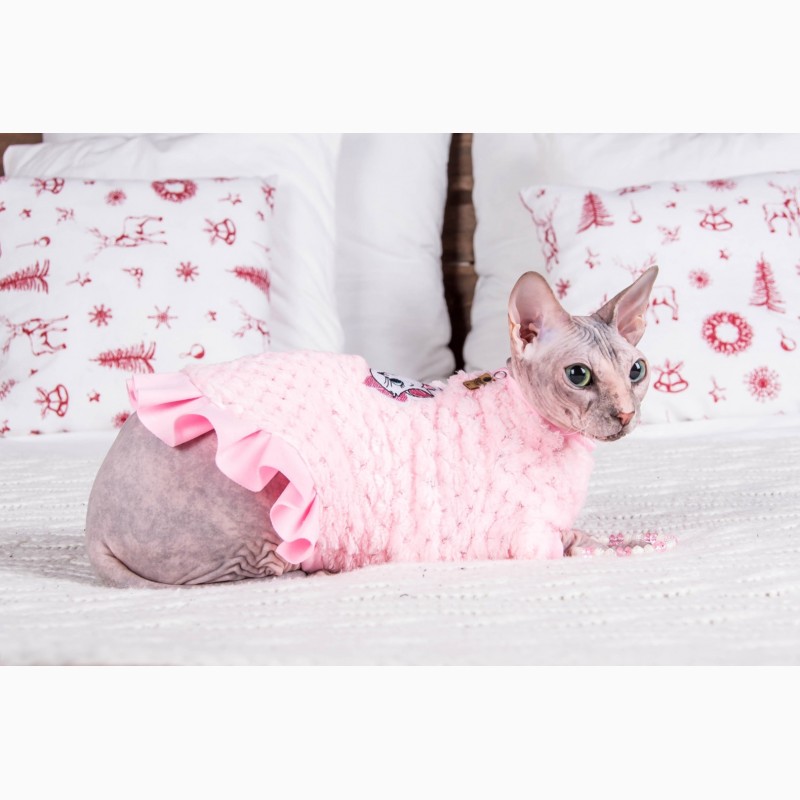 Фото 8. Продам платье кофту для кошек, Кофта - платье с рукавом Frida арт (567-FR)