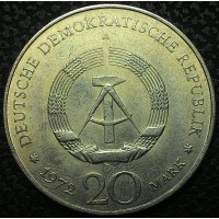 Германия 20 марок 1972 год Вильгельм Пик