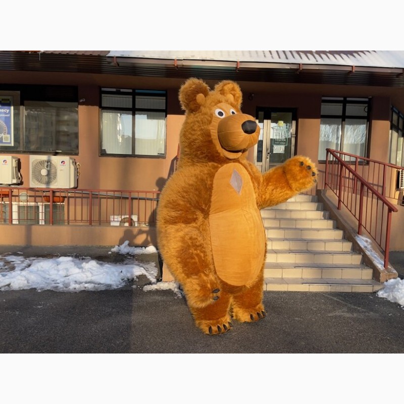 Фото 2. Медведь коричневый костюм надувной