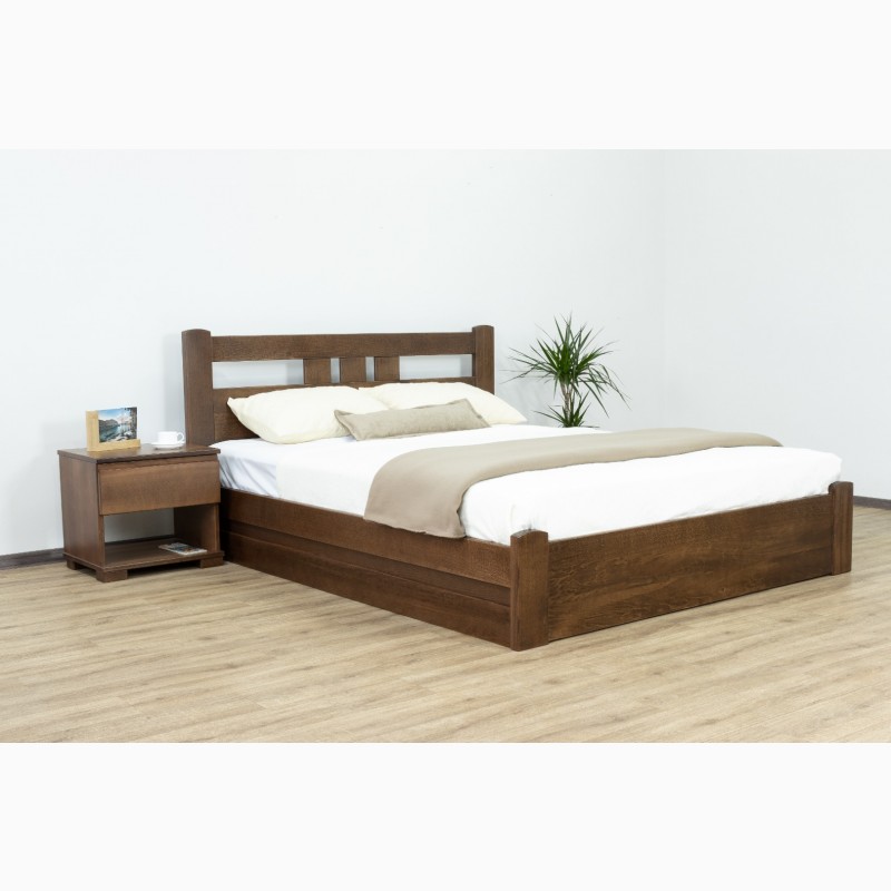 Двоспальне ліжко Геракл з низьким узніжжям з підйомним механізмом
