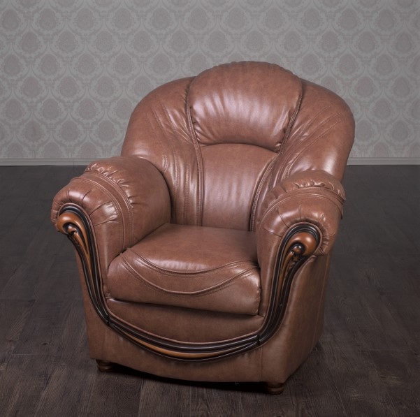 Фото 11. Шкіряний диван з кріслами Малібу в класичному стилі