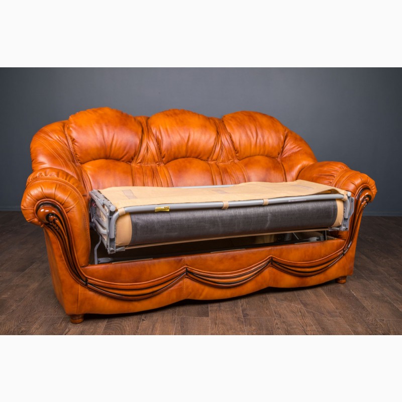Фото 10. Шкіряний диван з кріслом Малібу класика