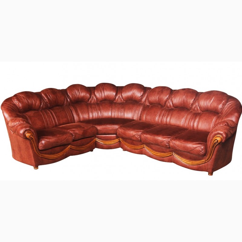 Фото 11. Шкіряний диван з кріслом Малібу класика