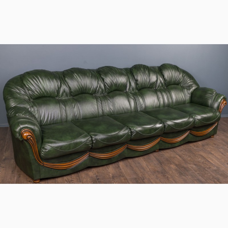 Фото 12. Шкіряний диван з кріслом Малібу класика