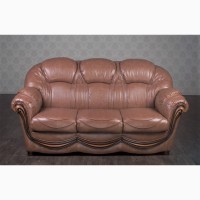 Шкіряний диван з кріслом Малібу класика