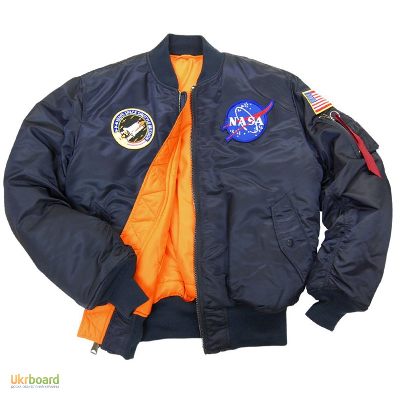 Фото 5. NASA MA-1 FLIGHT JACKET (Альфа Индастри) Куртка ветровка мужская наса флайт жакет