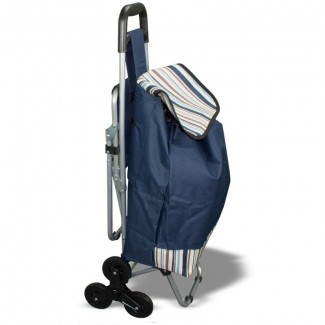 Сумка-тележка со стулом - сумка на колесах синяя