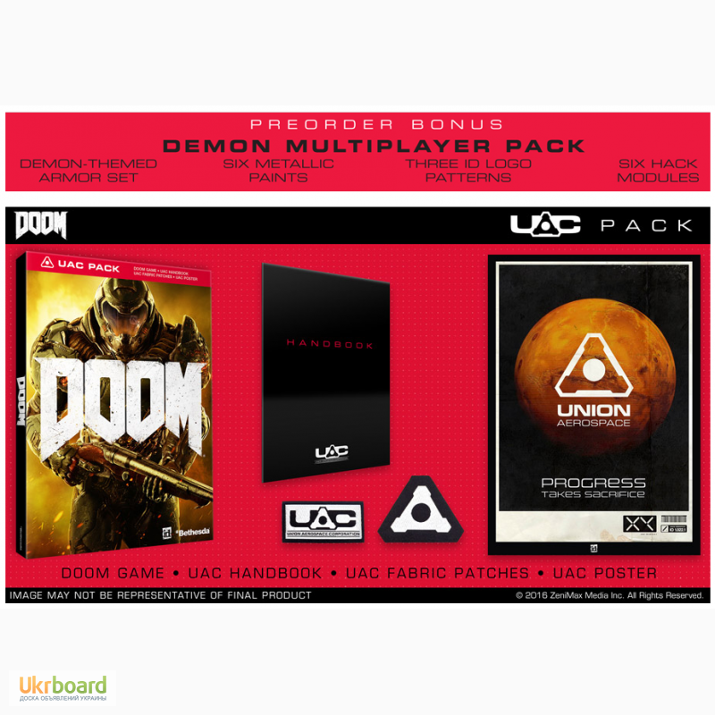Фото 4. Doom UAC Pack для PS4 новый / РУС версия / в наличии