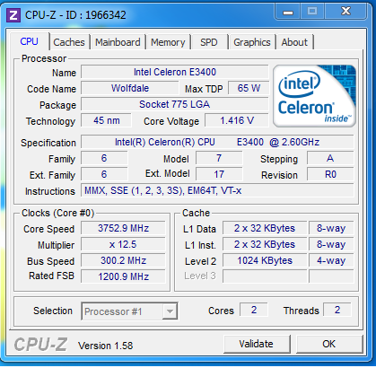 Фото 2. Процессоры 2 (два) ядра Intel Celeron Dual Core E3400 2.6GHz socket775