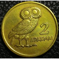 Греция 2 драхмы 1973 г. UNC!!! ОТЛИЧНАЯ