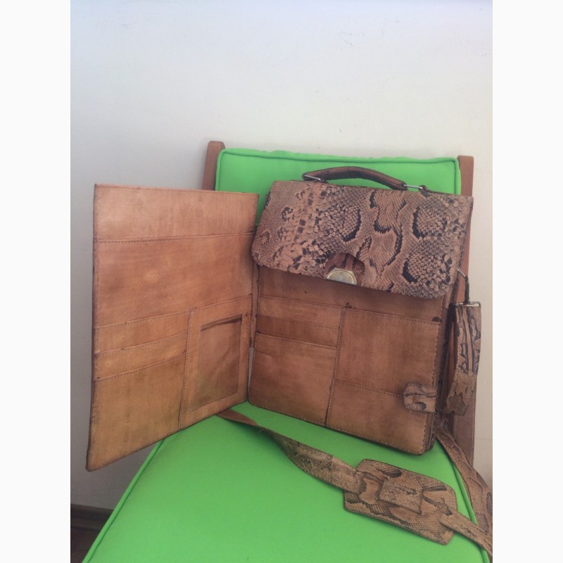 Фото 3. Продам сумку органайзер для документов (унисекс) ручной работы с кожи африканского питона