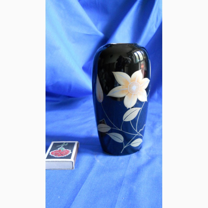 Фото 12. Японская кобальтовая миниатюрная ваза для цветов “Kutani
