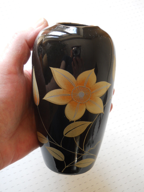 Фото 2. Японская кобальтовая миниатюрная ваза для цветов “Kutani