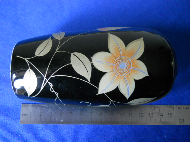 Фото 5. Японская кобальтовая миниатюрная ваза для цветов “Kutani