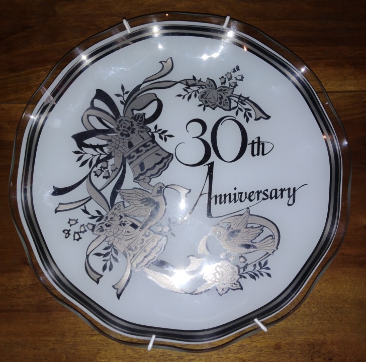 Подарочная тарелка, 30th Aniversary